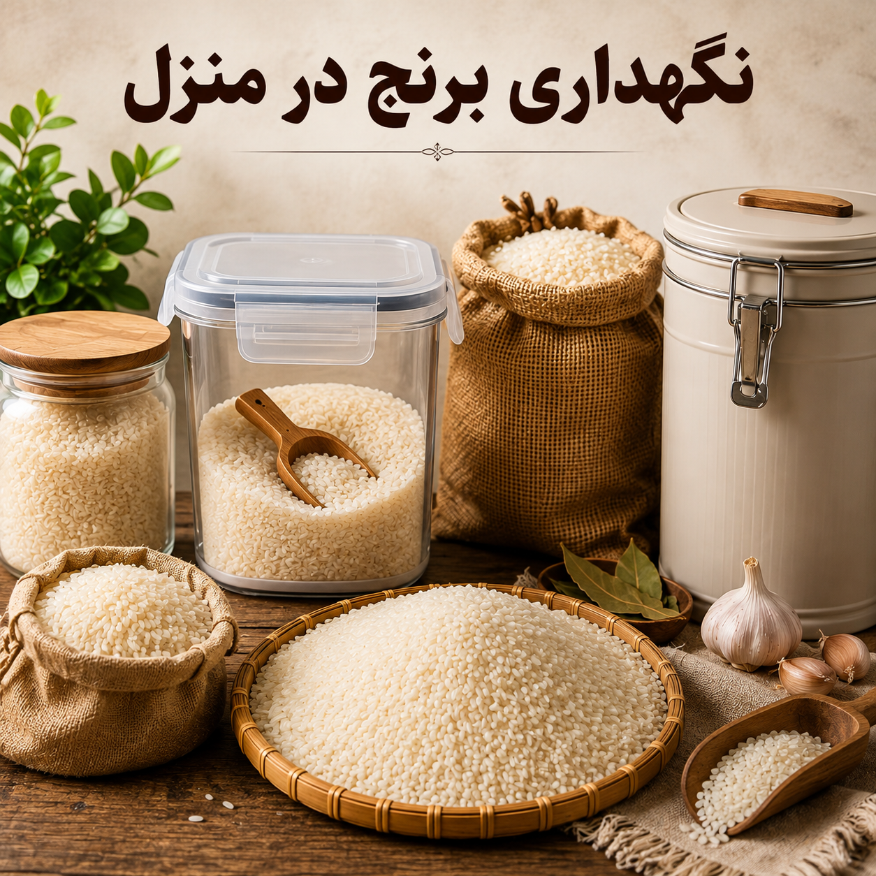 نحوه نگهداری برنج در منزل؛ بهترین روش‌ها برای حفظ کیفیت و ماندگاری