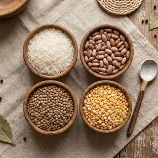 سبد اقتصادی کالای اساسی خانواده (برنج، عدس، چیتی، لپه)